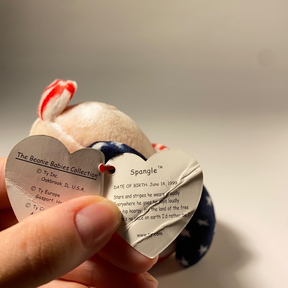 Spangle Bear TY Beanie Baby - Picture 6 of 6